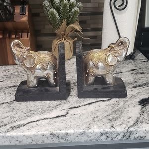 Elephant Mandala Bookends
